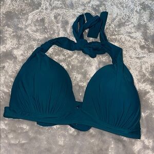 Sportlike Teal Padded Halter Bikini Top Size Medium